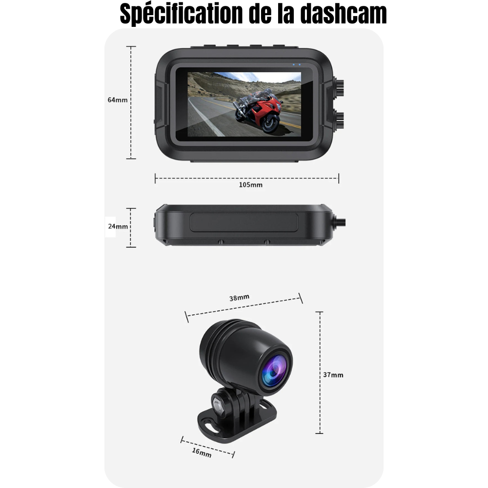 Dashcam Moto Vision Pros