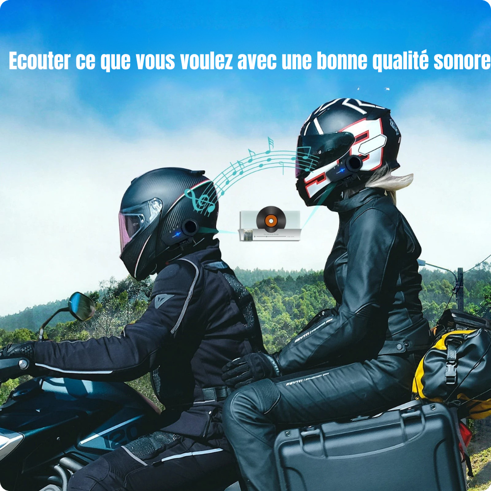 Casque moto Bluetooth Pro Intercoms